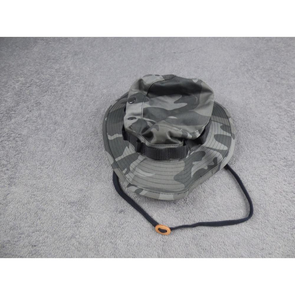 Military Sun Hot Weather Boonie Hat Grey Camo Type II Size 7 Adjustable Strap
